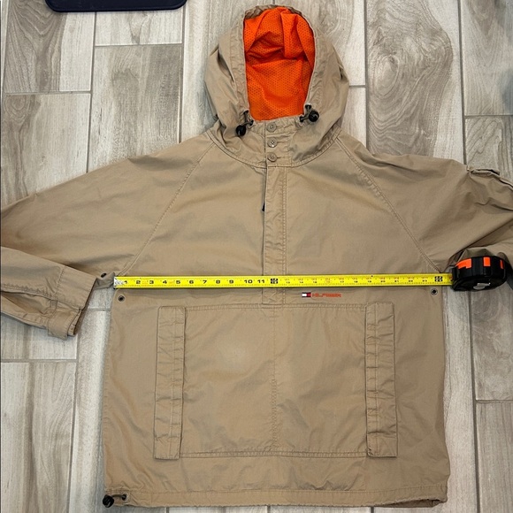 Tommy Hilfiger Vintage Khaki Jacket with Orange Lining in Hood - Picture 16 of 16